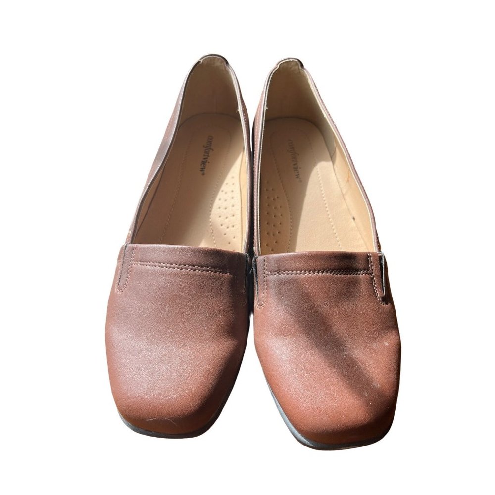Comfort View The June Flats Brown with Elastic in Toebox Womans Size 11M